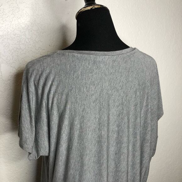Athleta gray draped slouch jersey knit midi dress size Large - Picture 10 of 14